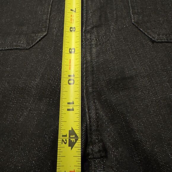 Zara Jeans Womens Marine Straight High Rise Wide Leg Black Stone Denim Size 2 - Picture 6 of 8